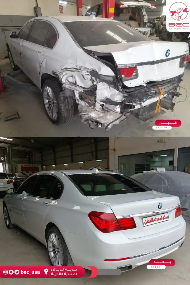 قبل وبعد سمكرة BMW في مركز الأفضل بالرياض