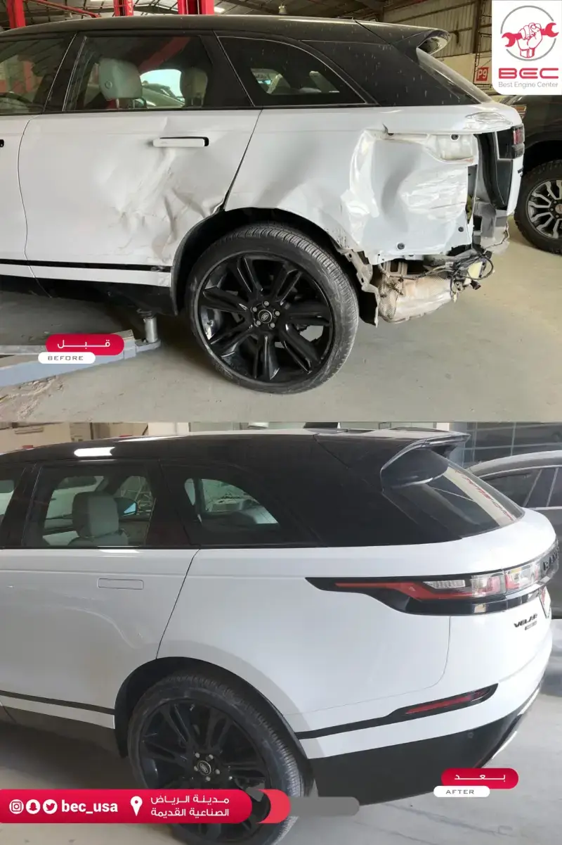 قبل وبعد سمكرة ورش بوية رنج روفر بالرياض